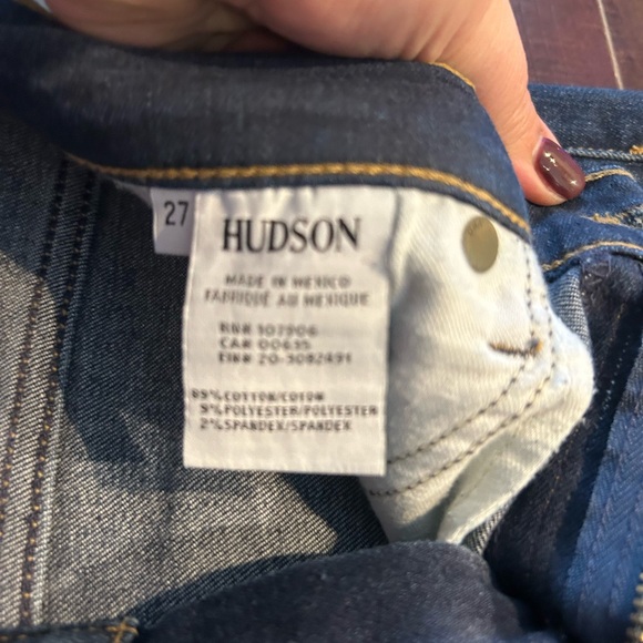 Blue Hudson jeans with rips size 27 - Picture 2 of 2